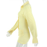 Women's Solid Color V-Neck Ruched Bodycon Casual Dress
