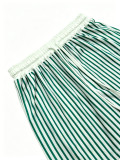 Summer Women's Casual Turndown Collar Two-Piece Shorts Set