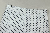 Women's Street Style Halter Neck V-Neck Polka Dot Casual Pants Two-Piece Set