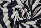 Summer Women's Black & White Print Halter Neck Bodycon Deep V Maxi Dress