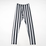Women Autumn Sexy Mesh Striped Print Casual Pants