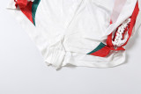 Women Summer Print V-Neck Crossover Lace-Up T-Shirt and Shorts Two-Piece Set