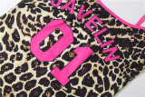 Women Summer Sexy Leopard Print Bodycon U-Neck Strapless Bodycon Dress