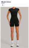 Women Backless Pleated Yoga Two-Piece Set