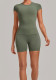 Women Backless Pleated Yoga Two-Piece Set