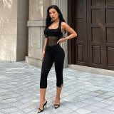 Women Sexy Strapless Lace Jumpsuit
