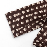 Women Polka Dot Print Headband Top and Pant Three-Piece