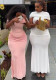 Women Summer Evening Dress Drop-Shoulder Sexy Stretchy Dress
