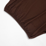 Women Autumn Sexy Slash Shoulder Top and Cropped Pants Two-Piece Set