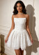 Women Summer Strapless Strappy Floral Lace Patchwork Dress