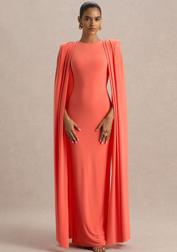 Plus Size Women Pleated Round Neck Elegant Solid Bodycon Dress