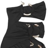 Women's Sexy Strapless Club Party Bodycon Dress