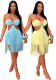 Women's Strapless Fringe Mini Club Party Dress