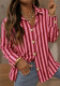 Spring/Summer Women's Printed Striped Shirt
