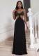 Beaded Sexy Strap Side Cut-Out Low Back Evening Dress