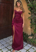 Women Lace Lace Sexy Slit Dress