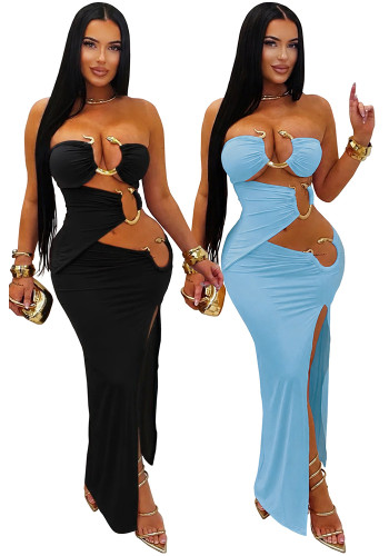 Women's Sexy Strapless Club Party Bodycon Dress