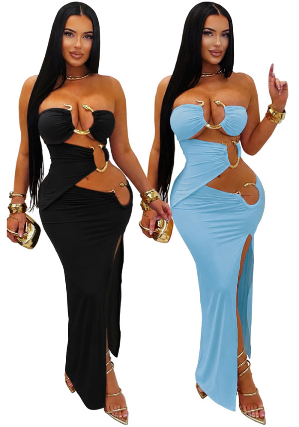 Women's Sexy Strapless Club Party Bodycon Dress