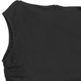 Fashion Women's Off Shoulder Ruched Bodycon Dress