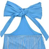 Women's Strapless Fringe Mini Club Party Dress