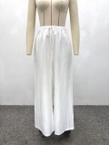 African Chic Sleeveless Zip Crop Top & High Waist Pants Two-Piece Set