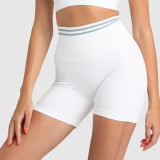 Women fitness fitted knitting tank top yoga running yoga shorts/pants