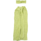 Women Spring Summer Sexy Strapless Vest Solid Crop Top and Tie Skirt Two-Piece Set