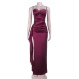 Women Lace Lace Sexy Slit Dress