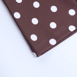 Women Polka Dot Lace Bra Wide Shoulder Strap Sexy Mini Dress