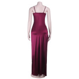 Women Lace Lace Sexy Slit Dress
