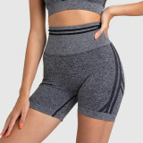 Women fitness fitted knitting tank top yoga running yoga shorts/pants