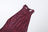 Women Summer Print Halter Neck Backless Jumpsuit