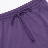 Women Autumn Round Neck Long-Sleeved Hoodies and Drawstring Skirt Two-Piece Set