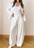Women's Spring & Summer High Waist Pleated Wide Leg Pants