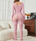 Summer Women's Sexy Lace Bow See-Through Slim Fit Jumpsuit