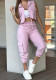 Summer Women's Casual Drawstring Sleeveless Button Vest Top & Cropped Cargo Pocket Jogger Pants Set