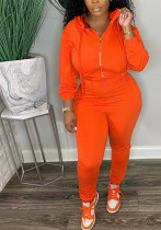 Women's Autumn & Winter Casual Street Zip-Up Hooded Sweatshirt & Jogger Pants Two-Piece Set Women's Autumn & Winter Casual Street Zip-Up Hooded Sweatshirt & Jogger Pants Two-Piece Set