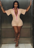 Women's Sexy Ribbed Deep V-Neck Romper