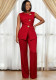 Women's Autumn Casual Solid Round Neck Vest Top & Wide Leg Pants Set