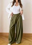 Women's Spring & Summer High Waist Pleated Wide Leg Pants