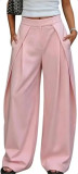 Women's Spring & Summer High Waist Pleated Wide Leg Pants
