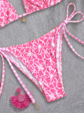 Women's Sexy Halter Neck Lace-Up Two-Piece Bikini Set