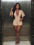 Women's Sexy Ribbed Deep V-Neck Romper