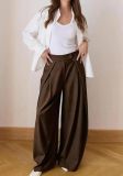 Women's Spring & Summer High Waist Pleated Wide Leg Pants