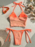 Women's Sexy Striped Two-Piece Bikini Set