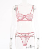 Women's Sexy Underwire Bikini Two-Piece Lingerie Set