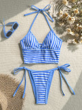 Women's Sexy Striped Two-Piece Bikini Set