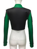 Women's Spring & Autumn Casual Stand Collar Slim Fit Street Style Baseball Jacket