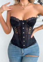 Women's Sexy Slim Fit Embroidered Lace Slim Waist Corset Shapewear Bustier
