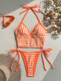 Women's Sexy Striped Two-Piece Bikini Set